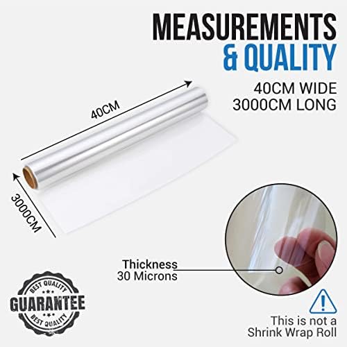 MOAASH Cellophane Wrap for Hampers  (30mx40cmx0.03mm) Cellophane Roll, Clear Cellophane Wrap Roll for Gift Wrap, Flower Wrapping Paper Roll for Gift Baskets