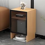 Rangement caché : cette armoire robot moderne dissimule efficacement votre appareil de nettoyage pour une apparence soignée. Il fonctionne également comme un support de rangement en bois pour robots aspirateurs, vous aidant à garder votre entrée, couloir ou salon organisé et sans encombrement. Parfait pour l'organisation de la maison et la décoration intérieure.