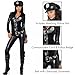 Leg Avenue Womens 4 Piece Officer Payne Lame Police Jumpsuit Costume With badge,belt and Hat, MEDIUM, Black
