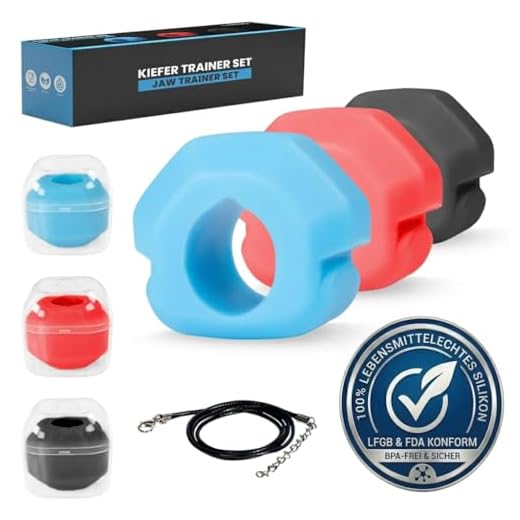 Juego de entrenamiento de mandíbula 2.0 | El original – Entrenamiento de mandíbula con el tóner Jawline Trainer & Jawline; doble mentón; entrenador facial; entrenador de cuello y antiarrugas