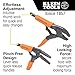Klein Tools 38663 Locking Pliers Set, 7-Inch Long Nose and 10-Inch Curved Jaw Pliers, High Torque and Gripping Power, 2-Piece