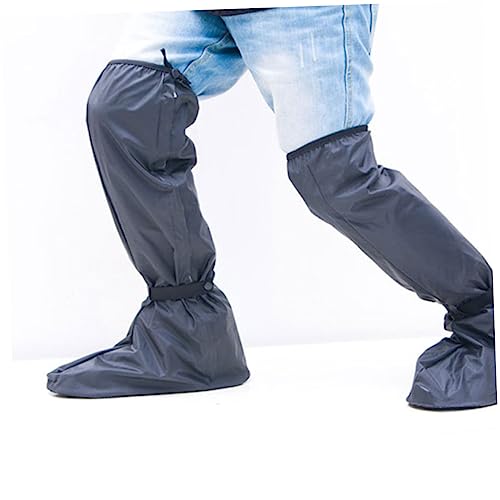 1 par de cubre zapatos antideslizantes sobre la rodilla, cubrebotas gruesas para protección contra la lluvia, calzado reutilizable para actividades al aire libre miniatura 4