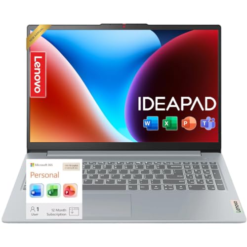 Image of Lenovo IdeaPad Slim 3i • 15.6 inch FHD Laptop with Microsoft 365 Included • Intel N100 • 4GB DDR5RAM • 128GB SSD • Windows 11.