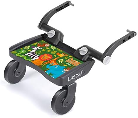 Lascal BuggyBoard Mini Special Edition | Universal Board, Compatible with Over 99% of Pushchairs | Ideal for Smaller Strollers | Jungle Animals)