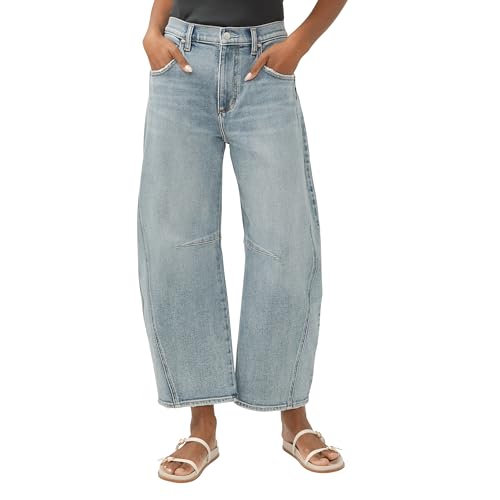 Silver Jeans Co. Women's High Rise Tapered Leg Horseshoe Jeans