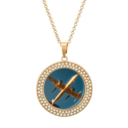 Collier en diamant rond pour femme au pendentif amusant d'exception