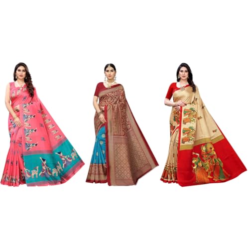 Sari pour femme taille unique ajustée soie imprimée et chemisier