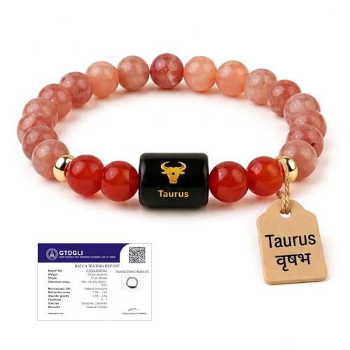Image of Astrotalk Zodiac Crystal Bracelet | Balances Energy & Enhances Positivity | Certified Healing Crystals with Certificate | Astrology Bracelet for Man & Woman | Gift for Man & Woman