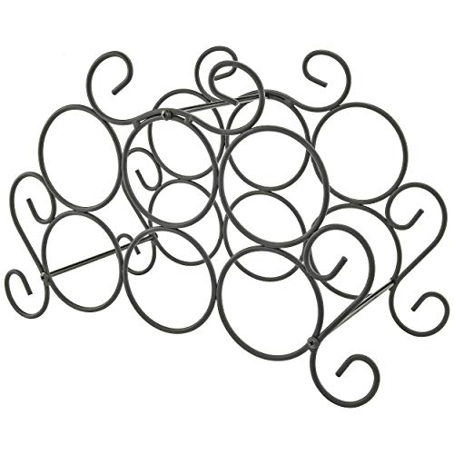 Wine Rack 7-Bottle Minuet Free Standing with Scroll Design for Kitchen Organization of Wine and Spirit Bottles