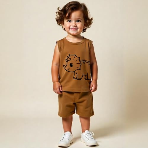 Image of minicult kids Kids Cotton Shorts and Matching Tshirt Coord clothing set with Cute Prints Clothing Set (200gsm Cotton Fabric)