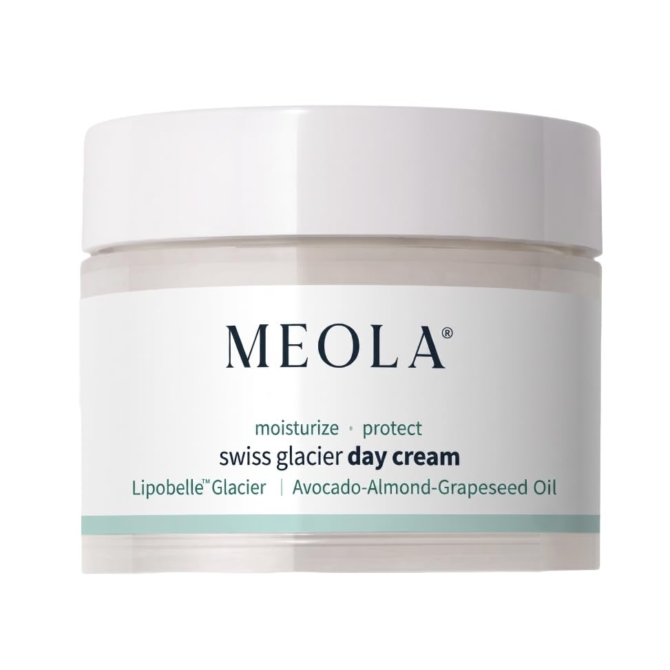 Image of Meola Day Cream for Women and Men 50g - Brightning Moisturising Face Cream with Swiss Lipobelle Glacier, Niacinamide, Aquaxyl & Daisy Extract - 50Gm | Hydrating & Moisturising Lightweight Face Cream for Dullness, Brightens, Dry & Damaged Skin