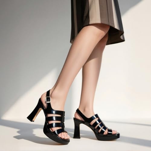 Women's Low Heels Strappy Sandals Square Open Toe Ankle Strap Low HeeL Sandals Comfort Dress Party Wedding Shoes 2"2