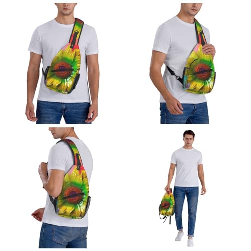 Bolso cruzado 3D con girasol colorido para hombres y mujeres miniatura 7