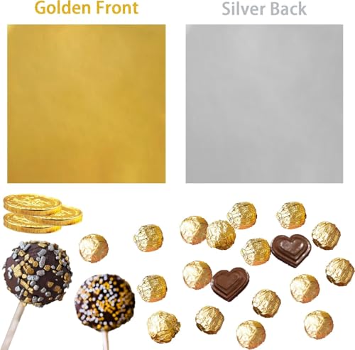 Image of CAKE DECOR Aluminum Cut Foil Chocolate Wrapper - Multicolor 8cm x 8cm / 3.15 x 3.15 inches - 200pcs, Perfect for Candy & Dessert Wrapping