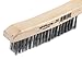 Forney 70521 Wire Scratch Brush, Stainless Steel with Curved Wood Handle, 13-3/4-Inch-by-.013-Inch