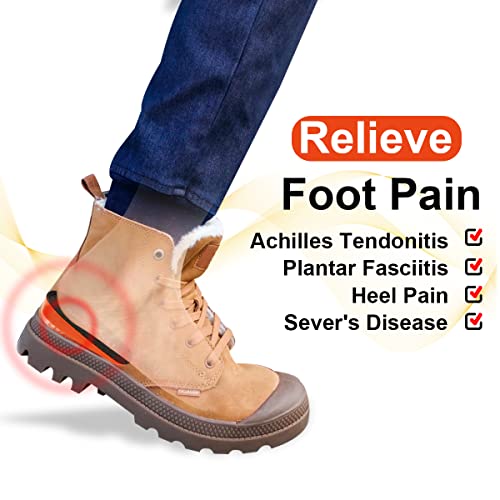 Skyfoot Orthopedic Heel Lift Inserts, Shock Absorption And Cushioning Height Increase Insoles For Achilles Tendonitis Relief, Heel Spurs, Heel Pain And Plantar Fasciitis (Large - 4/5" Thick) #TOP1
