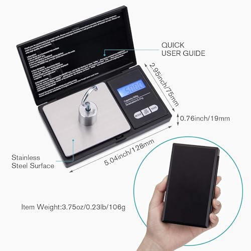 HMKIS Diamond Tester   200g/0.01g Jewelry Scale＋30X Mini LED Magnifying