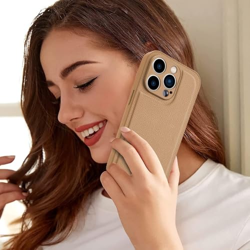 MAYCARI Compatible with iPhone 16 Pro Max Leather Phone Case for Women, Solid Luxury Case, Classic Design Shockproof Slim Case Cover, Anti-Scratch Protective Case for iPhone 16 Pro Max 6.9" - Brown by MAYCARI - Used condition - Image 6