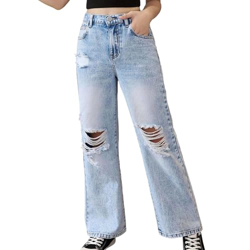 Jean baggy pour filles à taille élastique fini les pantalons serrés et inconfortables
