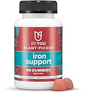 Chewable Iron Supplement Gummies | 60 Peach-Flavoured Vitamin Gummies | High in Iron | Vegan and ...