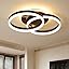 Plafondlamp Moderne Dimbare LED Plafondlamp Ring Design Plafondlamp Met Afstandsbediening Metaal-Acryl Plafondlamp Slaapkamer Keuken Eetkamer Verlichting 6-Ring Traploos Dimbare Verlichting,Gold