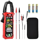 WGGE WG-032 Smart Digital Clamp Meter 6000 Counts T-RMS multimeter Auto-Ranging Voltmeter Amp Meter with AC/DC Current &Voltage NCV/Live Wire Inrush Resistance Diode, Built-in HD Color Screen