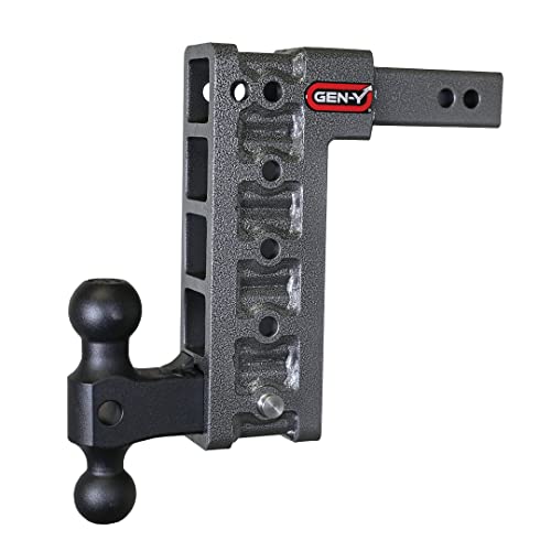 Gen-Y Gh-515 Mega-Duty Adjustable 10" Drop Hitch With Gh-051 Dual-Ball For 2" Receiver - 16,000 Lb Towing Capacity - 2,000 Lb Tongue Weight #TOP18