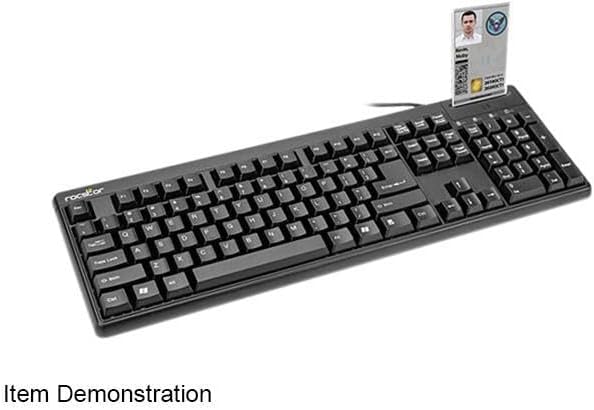 Rocstor Y10P002-1 KS20T 104KEY Built-In Smart Accs Card Reader-Cac Blk