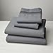 Where The Polka Dots Roam Microfiber Easy Care Luxury Sheet Set, King, Gray