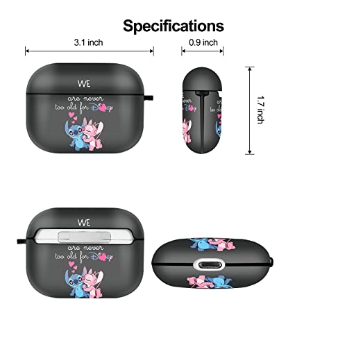 Airpods Pro 2Nd Generation Case Designed For Apple Airpods Pro 2022,Full Protective Case Cover With Keychain,Shockproof Anti Case For New Airpods Pro Charging Case (Stitch And Angel) #TOP1