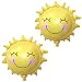 Produktbild MAXGOODS 2 Stk Lächeln Sonne Ballons Baby Dusche Luft Ballone Helium Folien Emoji Smiley Gesicht Gedruckt für Hochzeit Party