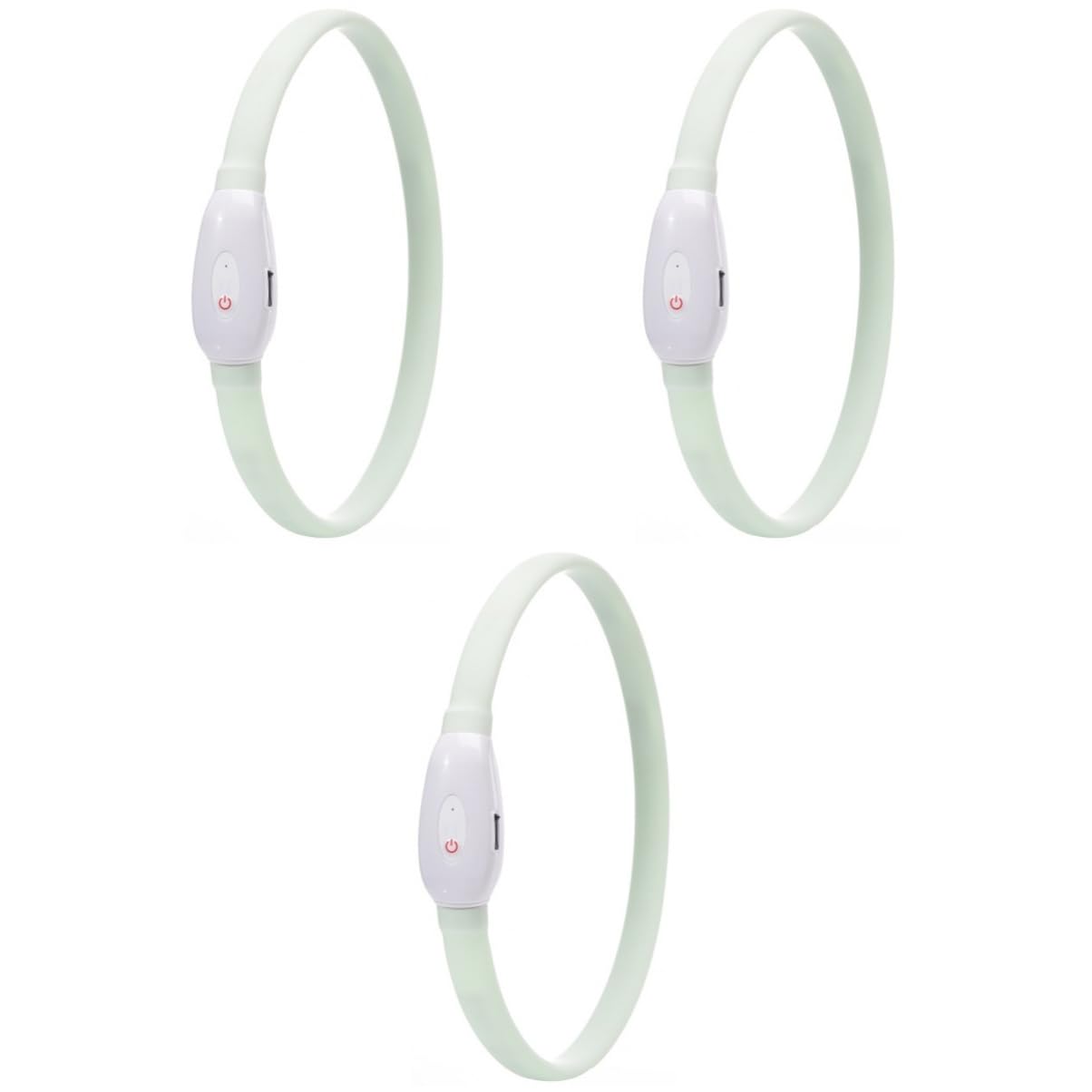 BESPORTBLE 3juegos Collar Led para Perros USB Recargable y Visibilidad Nocturna para Mascotas