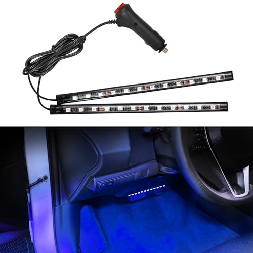 wuyaoyao Car LED Strip Light, 24LED Lights w/Cigarette Lighter, Blue | 12V…