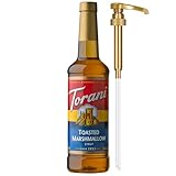 Torani Coffee Syrup, Toasted Marshmallow Flavored Syrup for Drinks, Pump Included, 25.4 Fl Oz