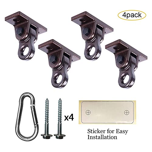 Abusa Heavy Duty Bronze Swing Hangers Screws Bolts Included Over 5000 Lb Capacity Playground Porch Yoga Seat Trapeze Wooden Sets Indoor Outdoor (4 Pack) #TOP7