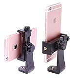 Ulanzi Phone Tripod Adapter Mount, Adjustable Cell Phone Holder, Universal Smartphone Clamp, Vertical Horizontal Bracket for iPhone 11 Pro Max XS Max X 8 Plus Samsung Google OnePlus Ring Light Selfie