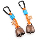 2 Pack Bear Bells with Handwoven Rope for Hiking Camping - Outdoor Safety Alert Bell to Deter Bears, Wildlife Warning铃 for Backpacking, Trekking in Bear Country, Great Gift for Hikers