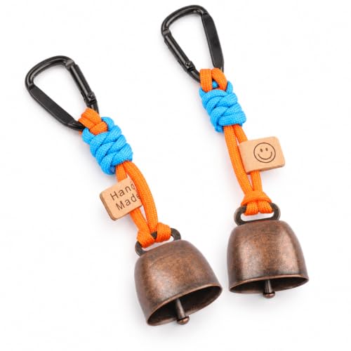 2 Pack Bear Bells with Handwoven Rope