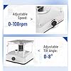 FOUR E'S SCIENTIFIC Lab Shaker, 3D Shaker Compact Rotator Shaker with Adjustable Speed 0-100RPM, 0-8 Tilt Angle, Lab Shaker with Undulating 3D Motion, Non-Slip Mat, Max. Capacity 2KGS