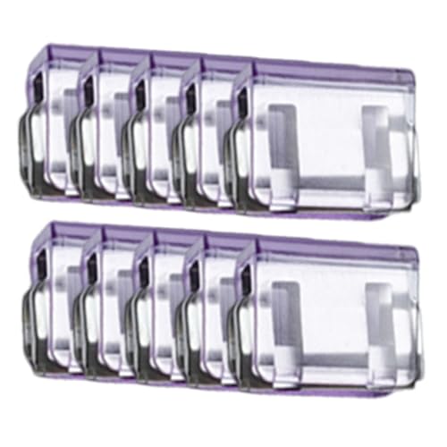 Nishiyuenyi 10 Piezas Broches para Fijar Piernas de Pantalón Clips Multipropósito para Dobladillos Accesorios de Acortar Prenda Material Resistente Uso Invisible, Morado Transparente, Individual