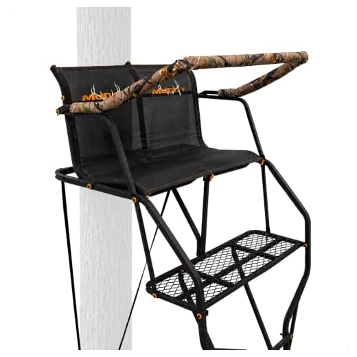 Muddy Hunting Climbing Outdoors Heavy-Duty Double Droptine 2-Person 18" Ladderstand Treestand