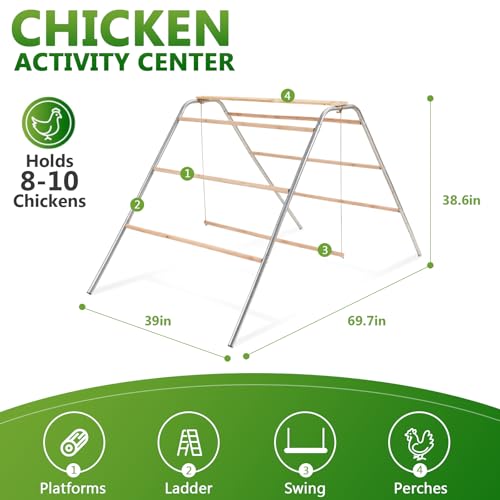 LitaiL barras de poleiro de frango para galinhas com balanços de frango, poleiro de madeira para gal