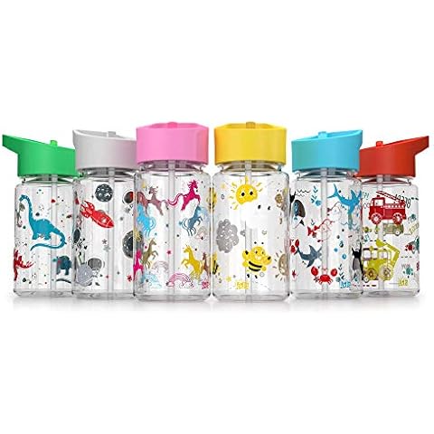 Botella de Agua Be-Active para Niños y Niñas – 450ml con Pajita y Sin Fugas Cover