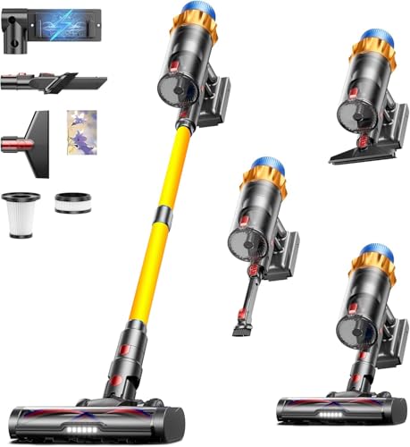 Image of Cordless Vacuum Cleaner, 650W 55KPA 70Mins Vacuum Cleaners for Home, Self-Standing Cordless Stick Vacuum with Anti-Tangle, Lightweight Wireless Vacuum for Hardwood Floor /Carpet /Pet Hair