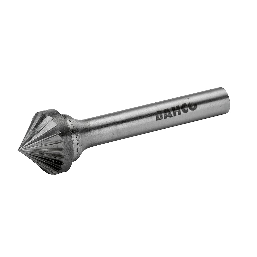 Bahco K0602M06 90 Degrees Medium Spiked Cone Shape Tungsten Carbide Rotary Burr, Silver, 55 mm