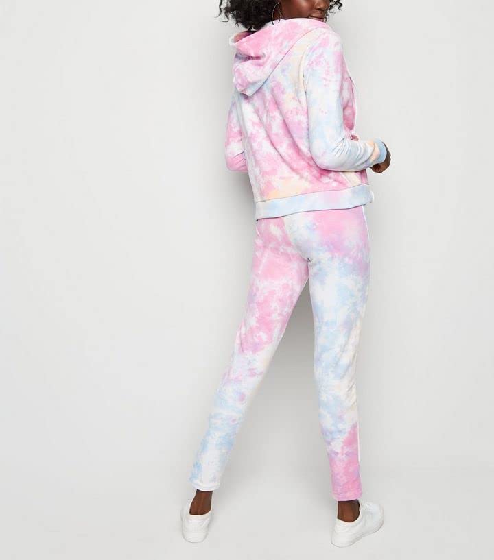 Image of Women's Tie-Dye Joggers Strechable Pants Treggings | Slim Fit Casual Joggers for Women|Straight Relaxed Fit Trousers|Gym Capri Pants for Women Running Track
