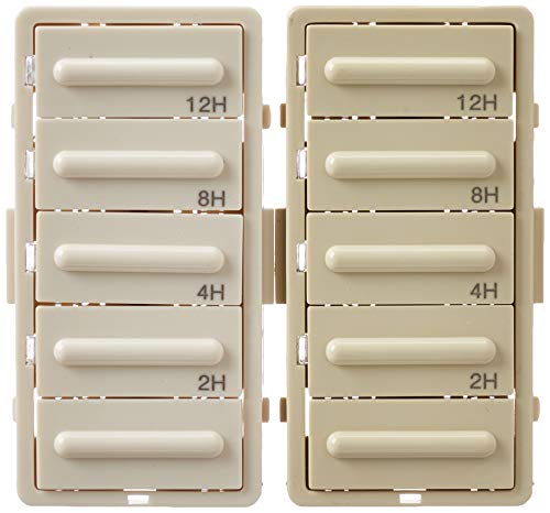 Leviton Ltb12-1Lz Decora 1800W Incandescent/20A Resistive-Inductive 1Hp Preset 2-4-8-12 Hour Countdown Timer Switch, White/Ivory/Light Almond Faceplates Included #TOP4