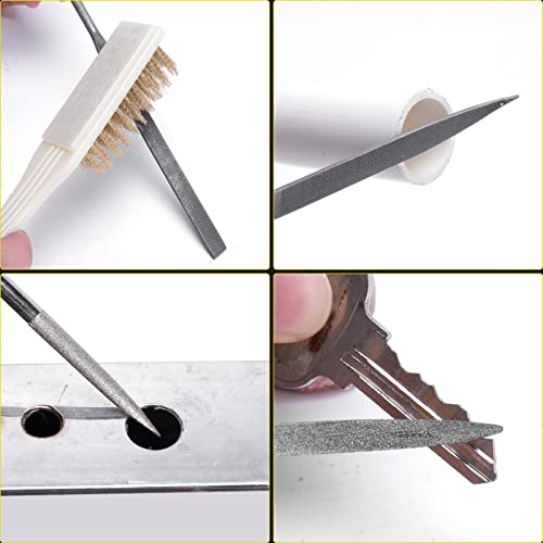 Topec 15PCS Small File Set, Needle Diamond Files, Jewlers Files & Steel Files with Metal Brush and Storage Bag, for Precision Metal File Work, Wood, Jewelry, DIY Carving Tool 7 Topec 15PCS Small File Set, Needle Diamond Files, Jewlers Files & Steel Files with Metal Brush and Storage Bag, for Precision Metal File Work, Wood, Jewelry, DIY Carving Tool - Image 7