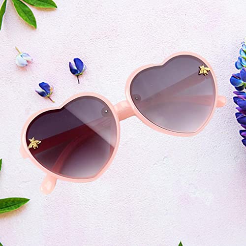 3X Colorful Lovely Heart Sunglasses Small Transparent for Children Gift Beach Party Outdoor3
