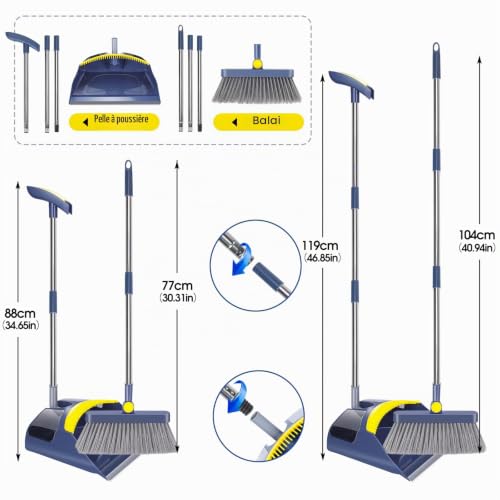 Masthome Ensemble Balai et Pelle à Poussière, Pelle et Balayette Vertical – vue 6